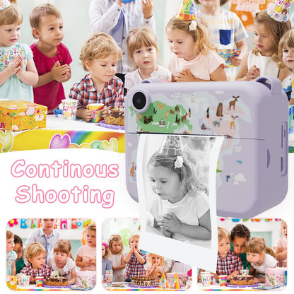Kids Camera Instant Print Christmas Birthday Gifts for 3-12 Year Old Boys Girls Toys for Kids Age 3-10 with 3 Rolls Print Paper