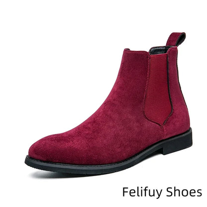 Bottines Chelsea marron, noires et rouges pour homme, bottines de cowboy, faites à la main, pointures 38 à 46