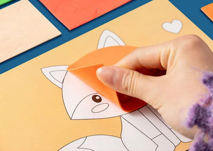 12 Pcs/Set 3D EVA Foam Handmade Sticker Cartoon Animal Vehicle Style DIY Stickers for Kindergarten Kids Gift