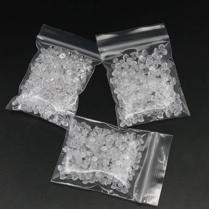 Lot de 500/2000 bouchons d'oreilles en silicone transparents, anti-chute, accessoires pour boucles d'oreilles