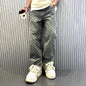 Ccowboy Shorts Men's Summer Workwear Pants Loose Straight Leg Mid Length Pants Elastic Waist American High Street Trendy Shorts