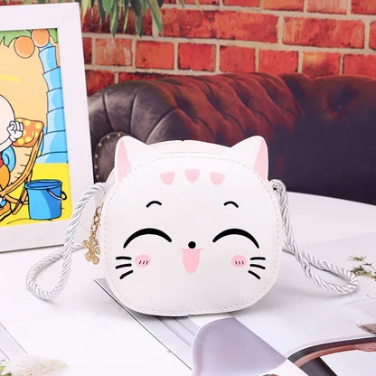 2024 Cute Cartoon Crossbody Fashion Girl PU Leather Elegant Children's Accessories Change Shoulder Bag حقائب يد  숄더백