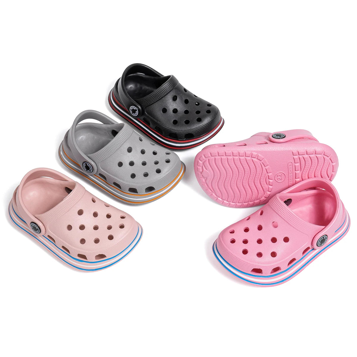 Chaussures de jardin classiques d'été pour enfants, souples, confortables, antidérapantes, légères, EVA, colorées, unisexes, pour la plage