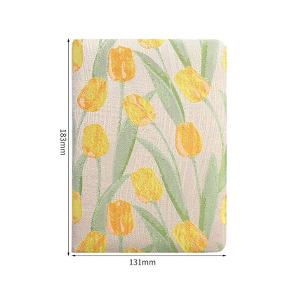 Carnet de notes vintage brodé, finition mate, élégant, imprimé, reliure en tissu de coton, carnet d'écriture pour étudiant Morandi