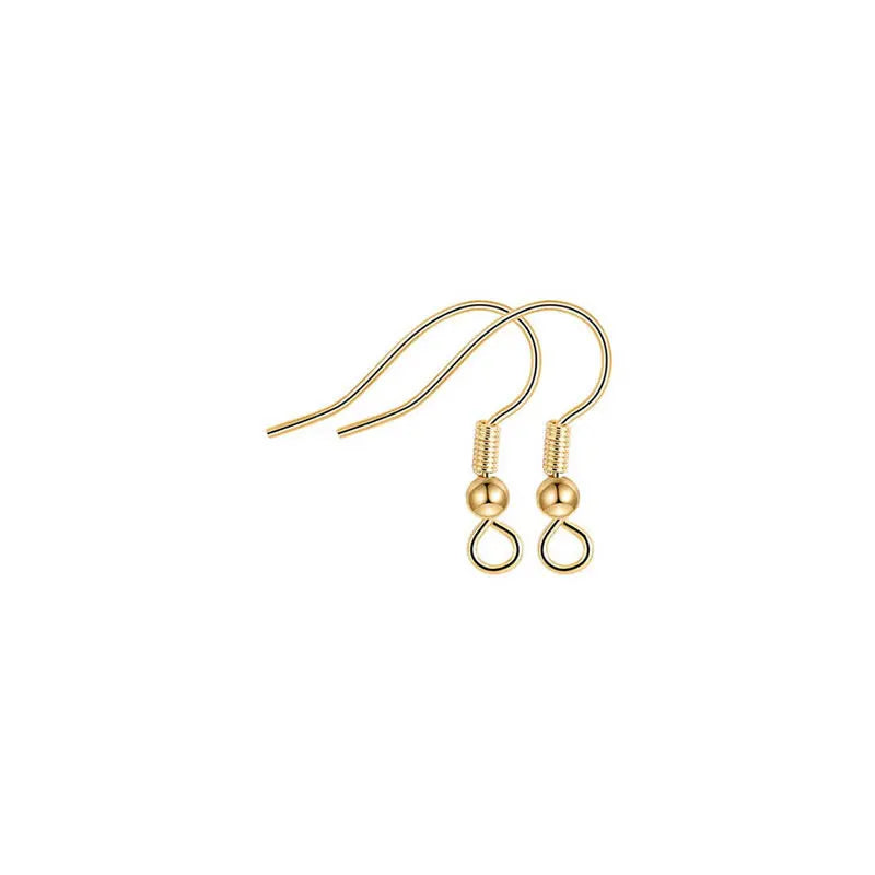 Crochets de boucles d'oreilles en laiton imitation rhodium couleur or 18 carats pour femmes, accessoires de bijoux à faire soi-même, vente en gros