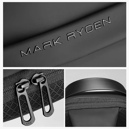 Mark Ryden Sac à bandoulière Oxford pour homme, 7,9 pouces, sacoche de poitrine pour homme, sacoche à bandoulière pour motard, noir, nouvelle collection tendance