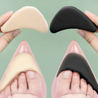 Coussinets d'insertion en éponge pour l'avant-pied, ajustement pour femmes, réduction de la taille des chaussures, soulagement de la douleur, semelles de remplissage pour talons hauts, coussin pour l'avant-pied et les orteils