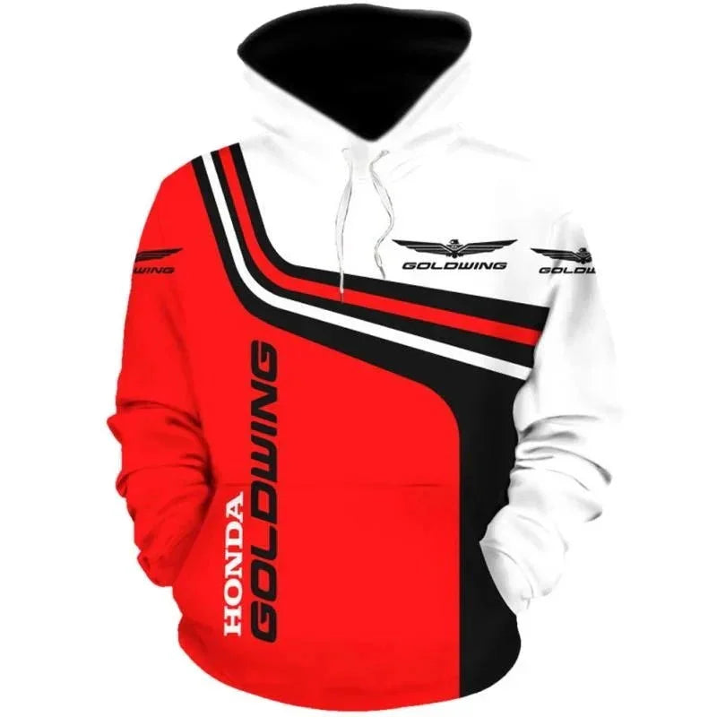 Sweat à capuche moto Honda imprimé 3D pour homme, pulls de course tendance pour homme, chemises de sport de plein air, sweats à capuche moto