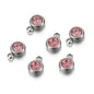 Lot de 20 breloques en acier inoxydable avec strass transparents et cristaux transparents pour la fabrication de bijoux, colliers, bracelets et autres accessoires.