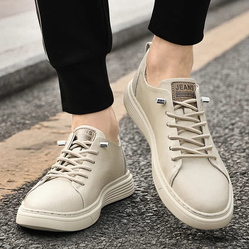 2024 New Genuine Leather Men's Casual Shoes Luxury Brand Outdoor Sneakers Tennis Masculino High Quality Sport Shoes for Men