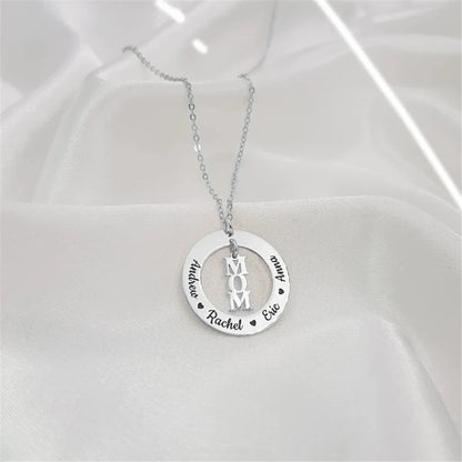Custom Family Names Necklace Stainless Steel Personalized Name Pendant Tree Of Life 1-5 Names Birthstone For Women Birthday Gift