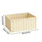 Boîte de rangement tissée à la main Grand panier Rangement de vêtements tissés Cuisine Chambre Salon Vêtements Épicerie Articles divers Organisateur