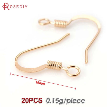 Crochets de boucles d'oreilles en laiton imitation rhodium couleur or 18 carats pour femmes, accessoires de bijoux à faire soi-même, vente en gros
