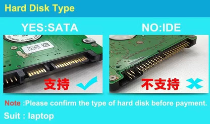 Blueendlless Aluminum Hdd Enclosure 2.5" Mobile Hard Disk Case Type-c Sata USB 3.1 Caddy All Metal Case Notebook External hdd bo