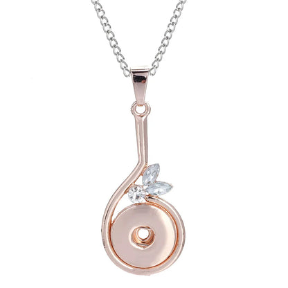 Three Color Snap Necklace Jewelry Simple Snap Pendant Necklace Fit 18mm Snaps Button Jewelry for Women Accessories ZG511