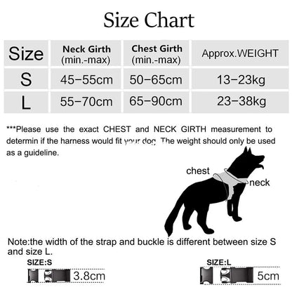 Dog Tactical Vest Nylon Outdoor Water-Repellent Dog Clothing Large and Medium-sized Dog Training Vest Harness Traction
