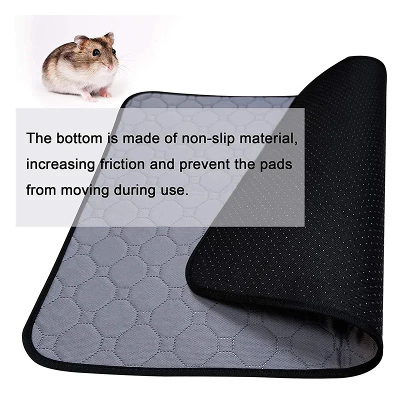 Guinea Pig Cage Lining Washable Guinea Pig Skin Pad Reusable and Non slip Urinary Pad for Guinea Pig Cat and Dog Beds