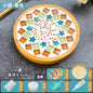 Handmade DIY Mosaic Cup Mat Bottom Bamboo Pad Heart Square Coaster Parent-Child Early Education Free Creation Handicraft Toys