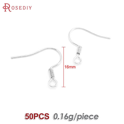 Crochets de boucles d'oreilles en laiton imitation rhodium couleur or 18 carats pour femmes, accessoires de bijoux à faire soi-même, vente en gros