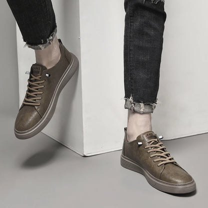 2024 New Genuine Leather Men's Casual Shoes Luxury Brand Outdoor Sneakers Tennis Masculino High Quality Sport Shoes for Men
