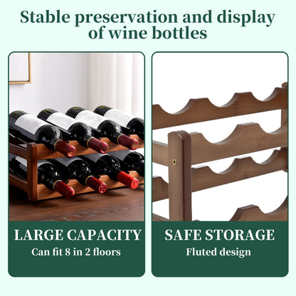 Wine Rack Wooden WineBottle Display Cabinet Holders Shelf Wine Showcases Countertop Wine Storage Rack Cellar Bar Accessories