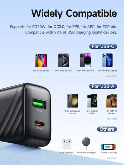 HOCO CS25A 20W USB Type C Charger PD Fast Charge Phone QC 3.0 Quick Chargers For iPhone 15 14 13 12 Pro Max Mini iPad Charging