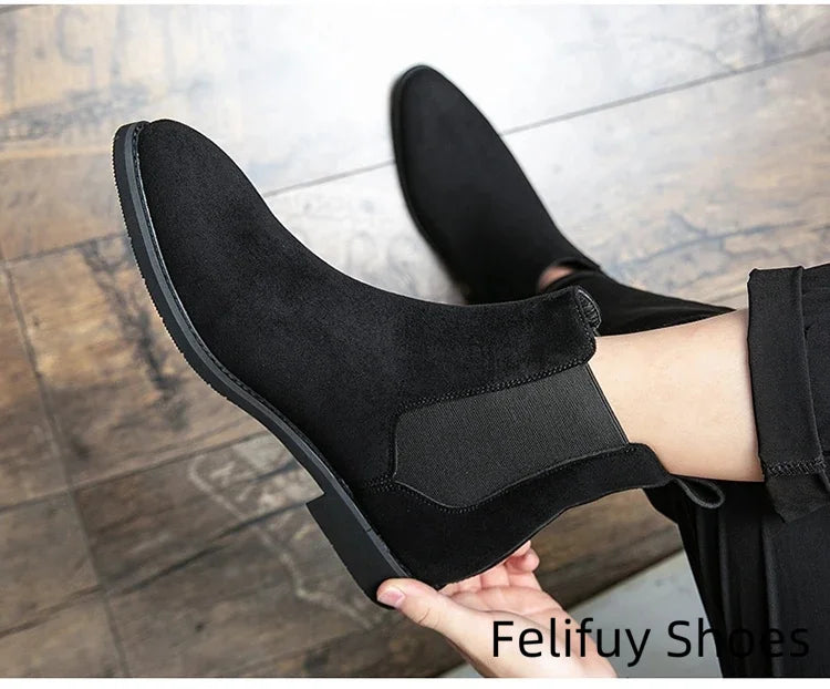 Bottines Chelsea marron, noires et rouges pour homme, bottines de cowboy, faites à la main, pointures 38 à 46