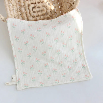 Cotton Towel Newborn Baby Items 4 Layer Muslin Baby Bibs Handkerchief Soft Saliva Towel Feeding Burp Cloths