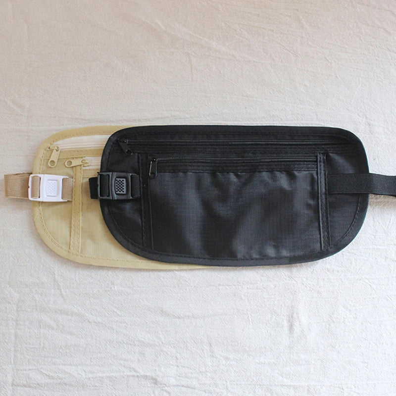 1PC Invisible Travel Waist Packs Waist Pouch for Passport Money Belt Bag Hidden Security Wallet Casual Bag For Men Women