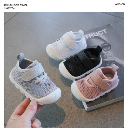 Summer Toddler Baby Shoes Boys Girls First Walkers Mesh Shoes Breathable Non-slip Soft Bottom Infant Baby Boy Girl Kids Shoes