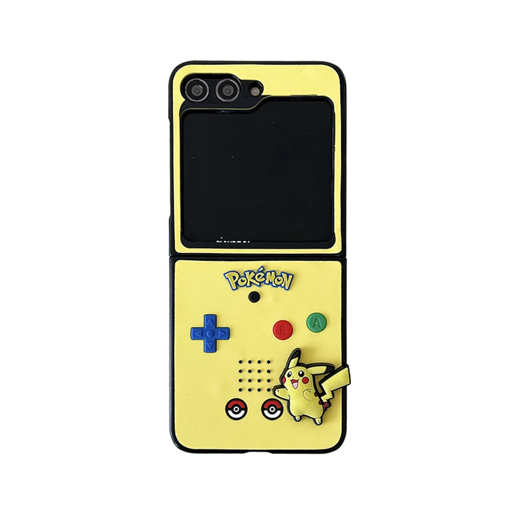 Japan Anime P-Pokemon Phone Case For Samsung Galaxy Z Flip 6 zflip7 Z Fold 3 4 5 7 zfold4 zflip6 Squirtle Charmander Cover