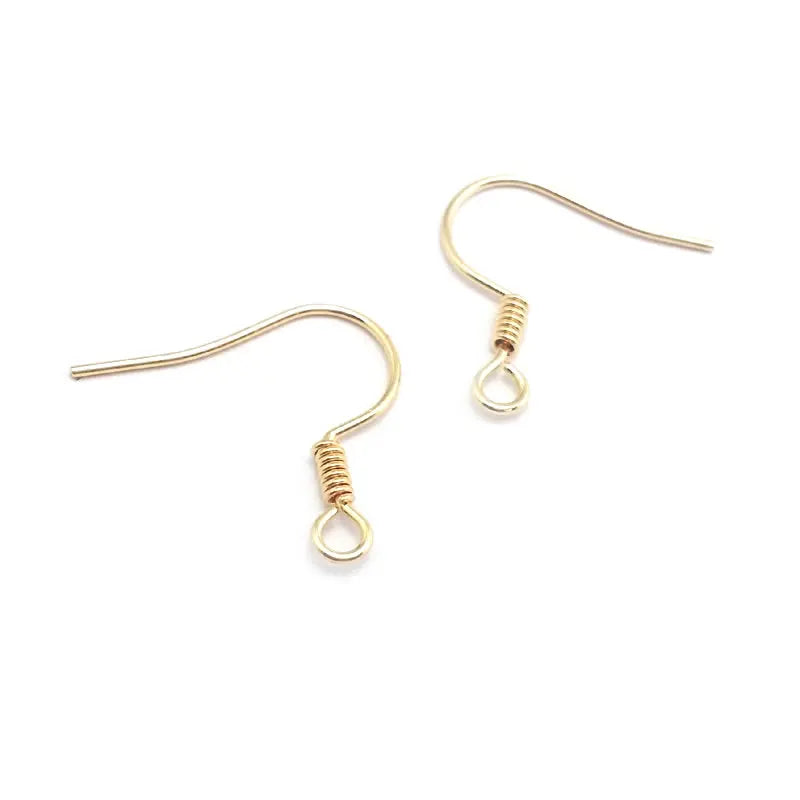 Crochets de boucles d'oreilles en laiton imitation rhodium couleur or 18 carats pour femmes, accessoires de bijoux à faire soi-même, vente en gros