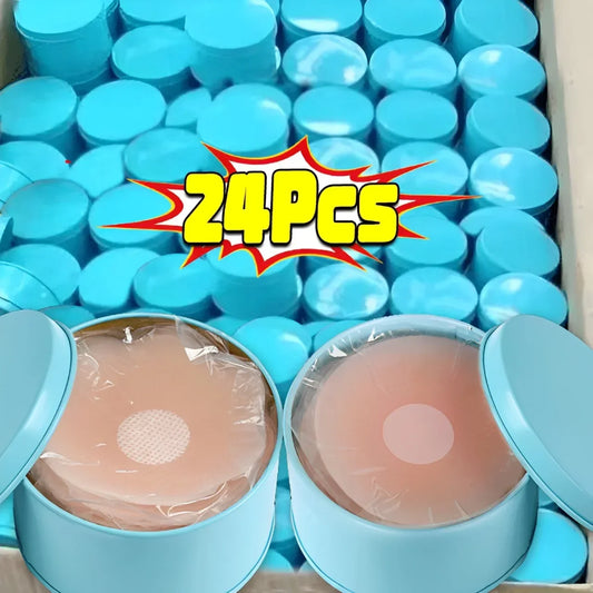 2-24PCS Invisible Self Adhesive Chest Paste Reusable Sticker Breast Petal Strapless Lift Up Bra Pad Silicone Petal Nipple Cover
