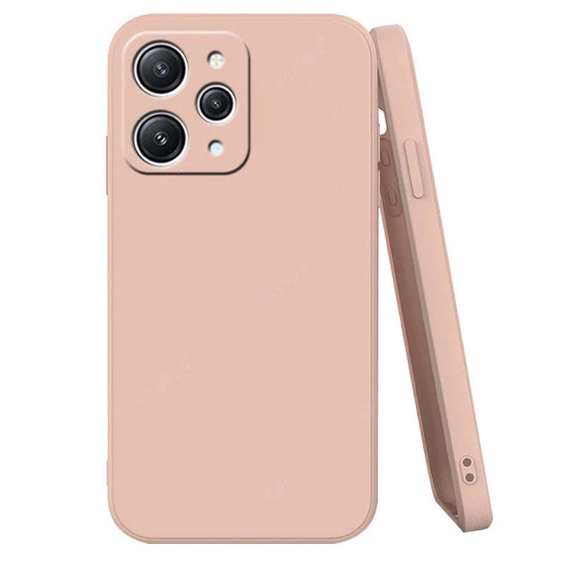 For Xiaomi Redmi 12 Case Cover Redmi 12 Capas Liquid Silicone Shockproof Back Bumper TPU Soft Case Redmi 9T 10 10C 12C 12 Fundas