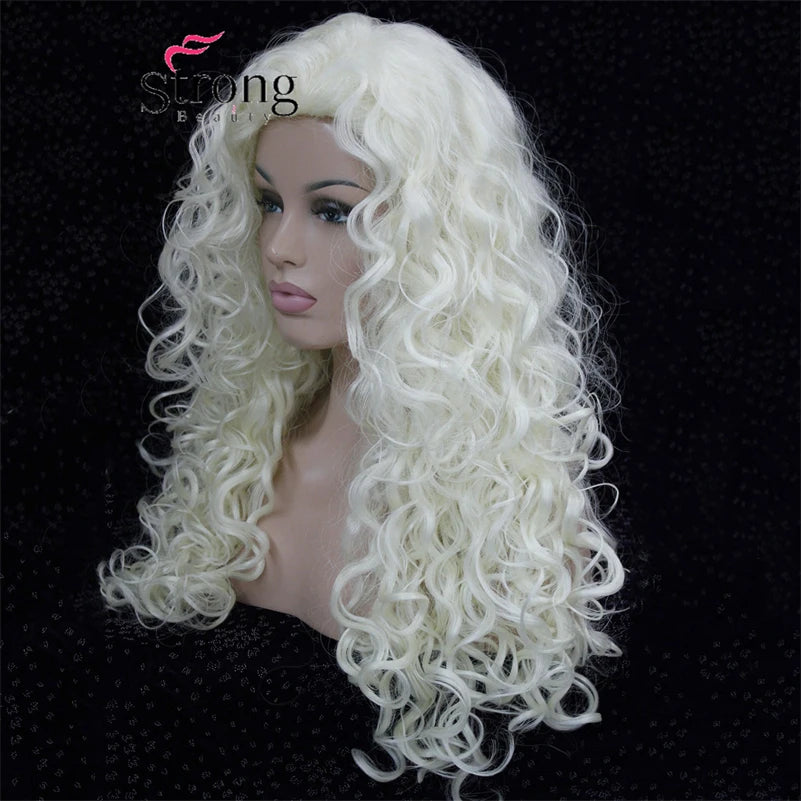 Strongbeauty Long Hair Curly Wavy Full Head Halloween Synthetic Wig Cosplay Costume Party Wigs