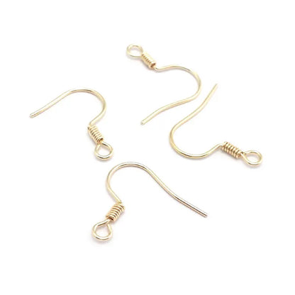 Crochets de boucles d'oreilles en laiton imitation rhodium couleur or 18 carats pour femmes, accessoires de bijoux à faire soi-même, vente en gros