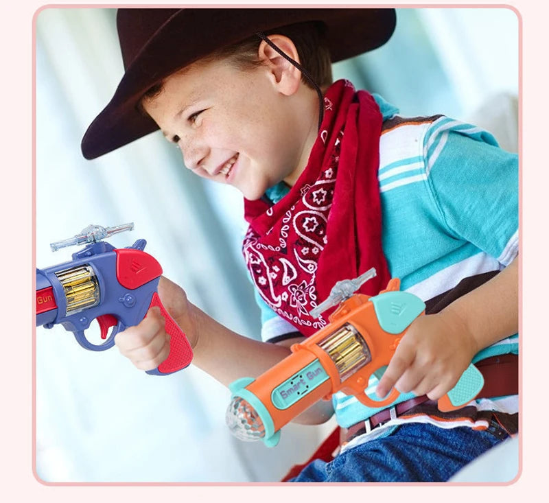 Kids Toy Pistol Electric Flash Music Colorful Rotating Projection Sound and Light Children's Toy Gun Gift