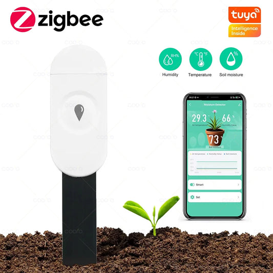 Capteur d'humidité du sol Tuya Zigbee, température et humidité, thermohygromètre, automatisation du jardin, détecteur d'irrigation pour une vie intelligente