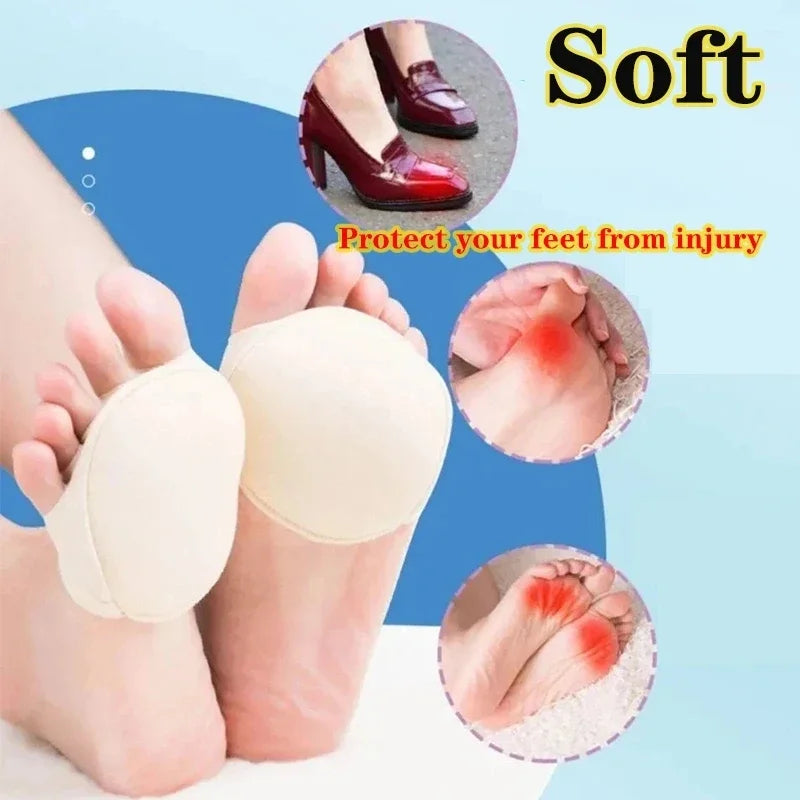 2/4pcs Five Toes Forefoot Pads for Women High Heels Half Insoles Invisible Foot Pain Care Absorbs Shock Socks Toe Pad Inserts