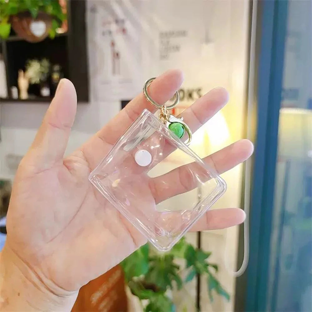 Petit porte-monnaie transparent en PVC pour femmes, enfants, filles, clés, rouge à lèvres, écouteurs, pièces de monnaie, pochette portefeuille