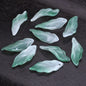 Lot de 10 pétales longs en forme de feuille, 34 x 12 mm, perles en verre de cristal faites à la main, pour la fabrication de bijoux, loisirs créatifs