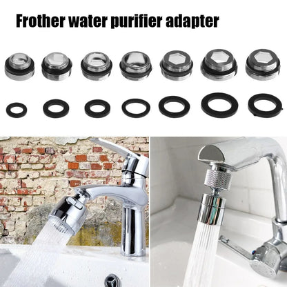 Kitchen Faucet Adapter Set 18/20/22/24mm To 22mm With Washer Metal Male Female Saving Tap Aerator Connector Bathroom Accessories