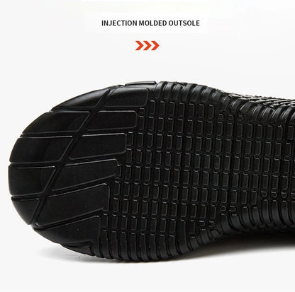 Bottes de sécurité Oulylan pour hommes, semelles solides, chaussures d'été résistantes à l'usure, embout en acier, chaussures de protection anti-écrasement pour le travail