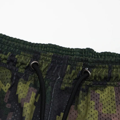 2024Summer New Digital Printing American Sports Casual Shorts Mesh Breathable and Loose Men's Short Shorts