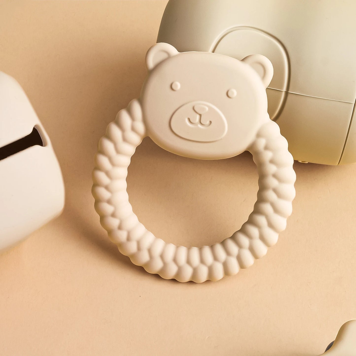1Pcs Baby Teether Silicone Toy BPA Free Cartoon Bear Nursing Teething Gifts Baby Health Molar Chewing Newborn Accessories Toy