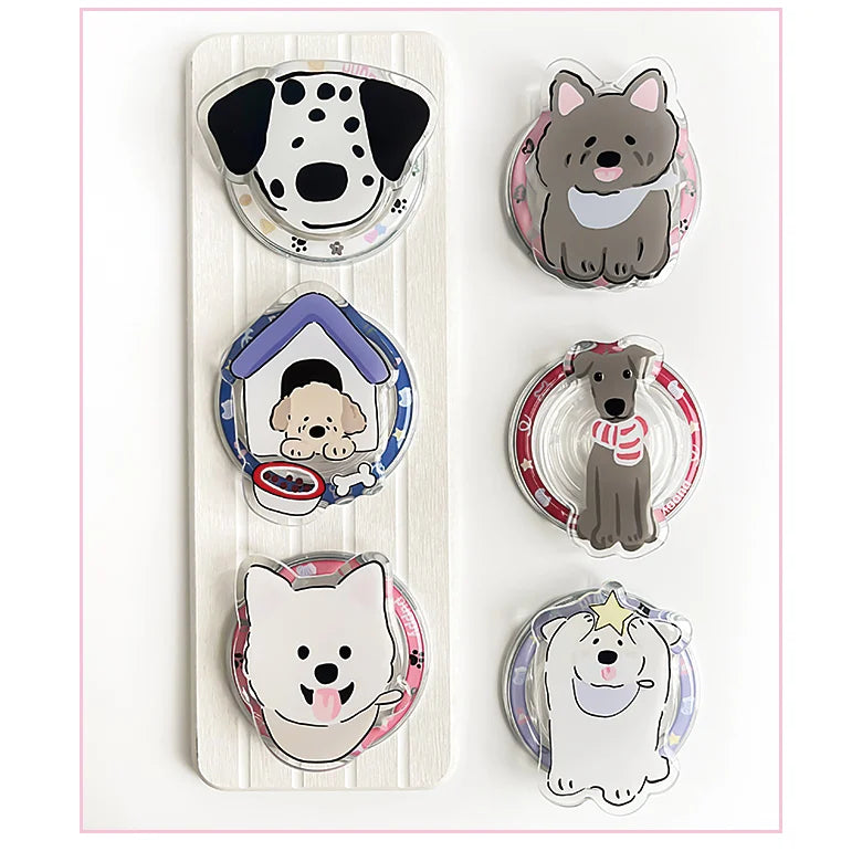 Magnetic Phone Holder Custom Cartoon Design Acrylic Phone Grip GripTok Popular Phone Socket Stand Custom Photo Logo