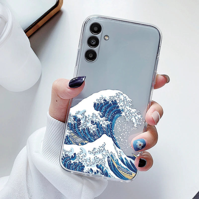 For Samsung Galaxy S23 FE Case Flowers Soft Silicone Back Case for Samsung S 23 FE Phone Cover S 23FE Coque Funda Transparent