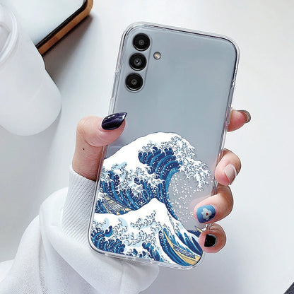 For Samsung Galaxy S23 FE Case Flowers Soft Silicone Back Case for Samsung S 23 FE Phone Cover S 23FE Coque Funda Transparent