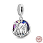 New 925 Sterling Silver Luminous Elf Blue Purple Butterfly Moon Life Tree Charms Beads Fit Pandach Original Bracelet DIY Jewelry