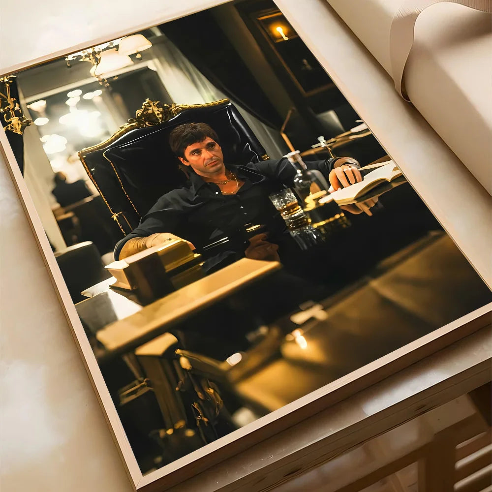 1 affiche S-Scarface imprimée en papier, décoration pour la maison, le salon, la chambre à coucher, l'entrée, le bar, le café